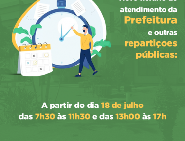 Prefeitura tem novo horário de atendimento
